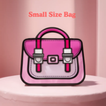 Small Party Favor Bag with Handle – Durable Plastic Goodie Bag for Candy, Cookies, Snacks, Jewelry & Return Gifts (Pack of 1)