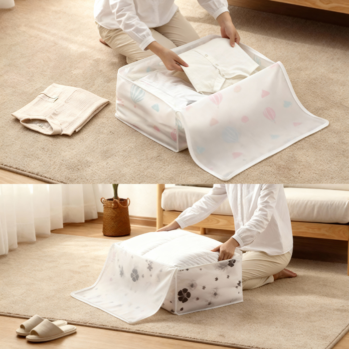 Quilt Storage Bag – Large Size Organizer for Blankets, Quilts, Comforters & Bedding (Pack of 1)