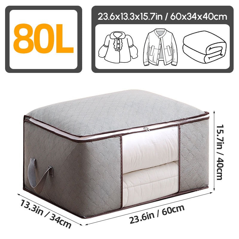 Horizontal Quilt Bag – Large Capacity Storage Organizer for Blankets, Clothes & Bedding (Pack of 1)