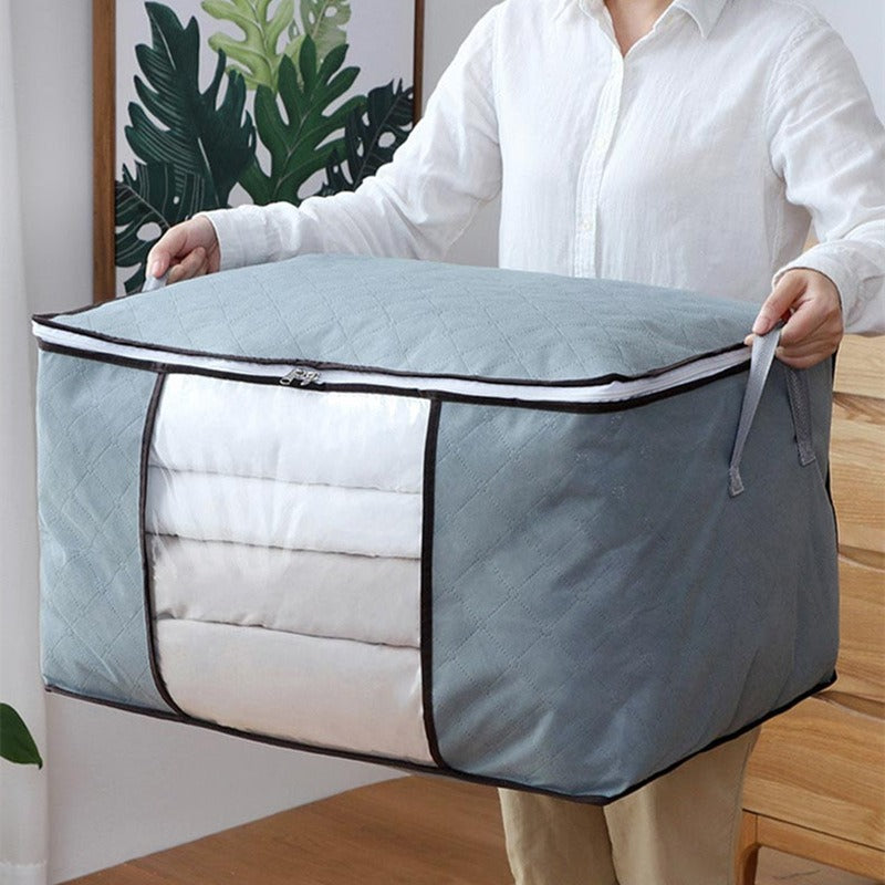 Horizontal Quilt Bag – Large Capacity Storage Organizer for Blankets, Clothes & Bedding (Pack of 1)