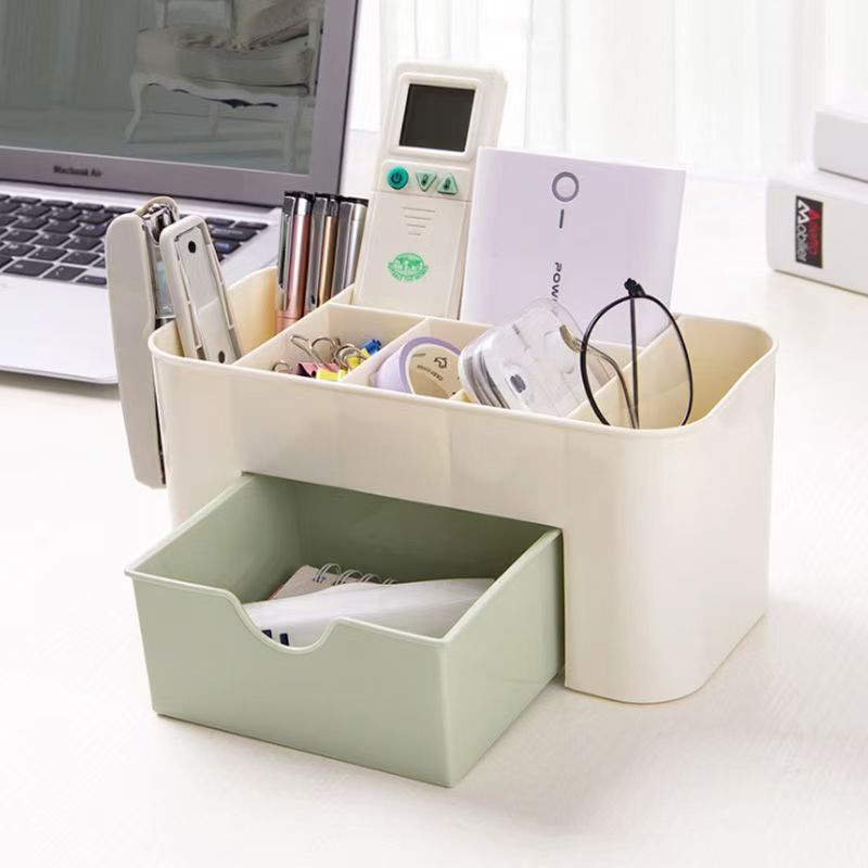 Plastic Desktop Multipurpose Organizer – Office & Home Desk Storage for Stationery, Accessories & Small Items (Pack of 1)