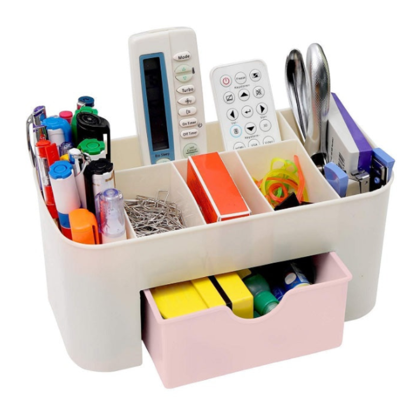 Plastic Desktop Multipurpose Organizer – Office & Home Desk Storage for Stationery, Accessories & Small Items (Pack of 1)