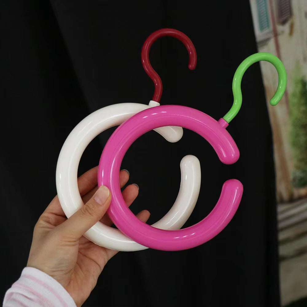 360° Rotating Round Scarf Tie Hanger Hat Rack Space Saving Clothes Storage Hook (Pack of 1)