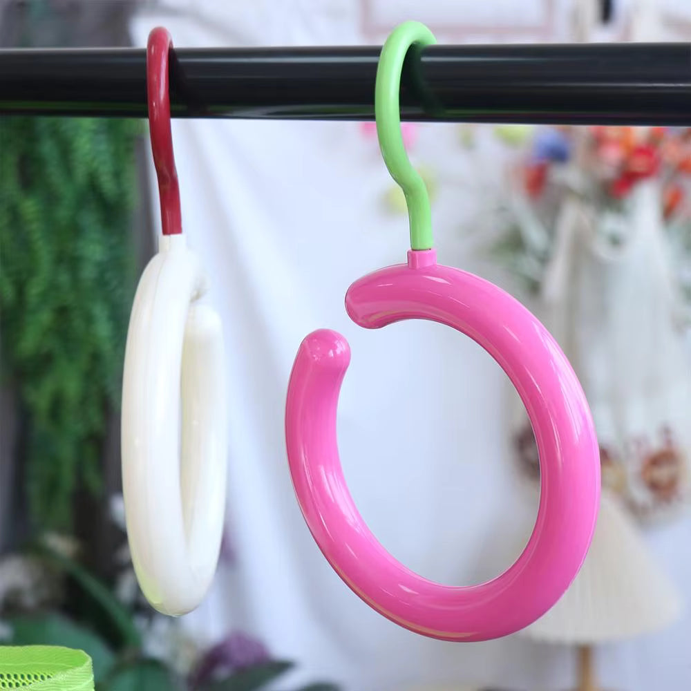360° Rotating Round Scarf Tie Hanger Hat Rack Space Saving Clothes Storage Hook (Pack of 1)