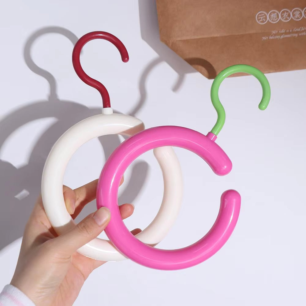 360° Rotating Round Scarf Tie Hanger Hat Rack Space Saving Clothes Storage Hook (Pack of 1)