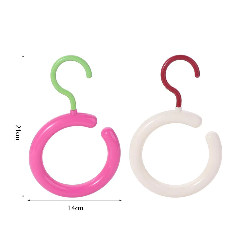 360° Rotating Round Scarf Tie Hanger Hat Rack Space Saving Clothes Storage Hook (Pack of 1)