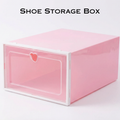 Shoe Storage Box – Stackable Plastic Shoe Organizer with Transparent Design (Random Color-Pack of 1)
