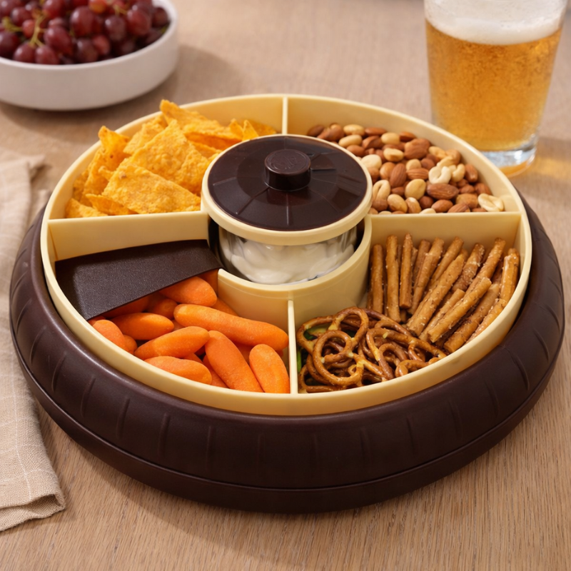 Spiral Multipurpose Candy Box – Rotating Dry Fruit & Snack Storage Organizer | Plastic Serving Box (Random Color-Pack of 1)
