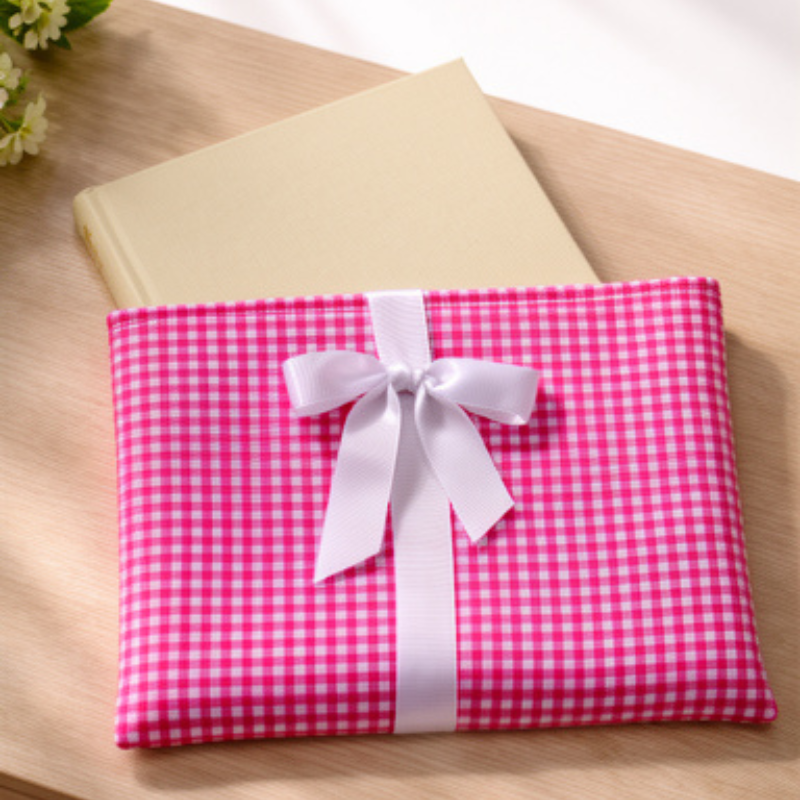 13-Inch Gingham Laptop & Book Cover Sleeve – Stylish Protective Sleeve for Laptop, Notebook & Books
