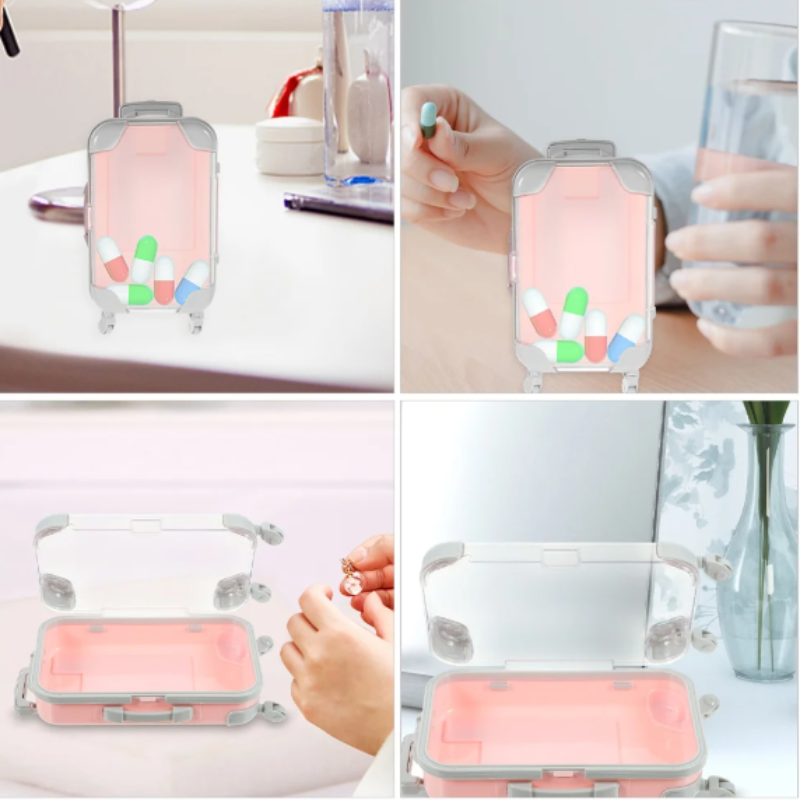 Cute Mini Suitcase Storage Box – Travel Organizer, Coin Bank & Gift Toy for Girls - Portable Cosmetic & Jewelry Holder