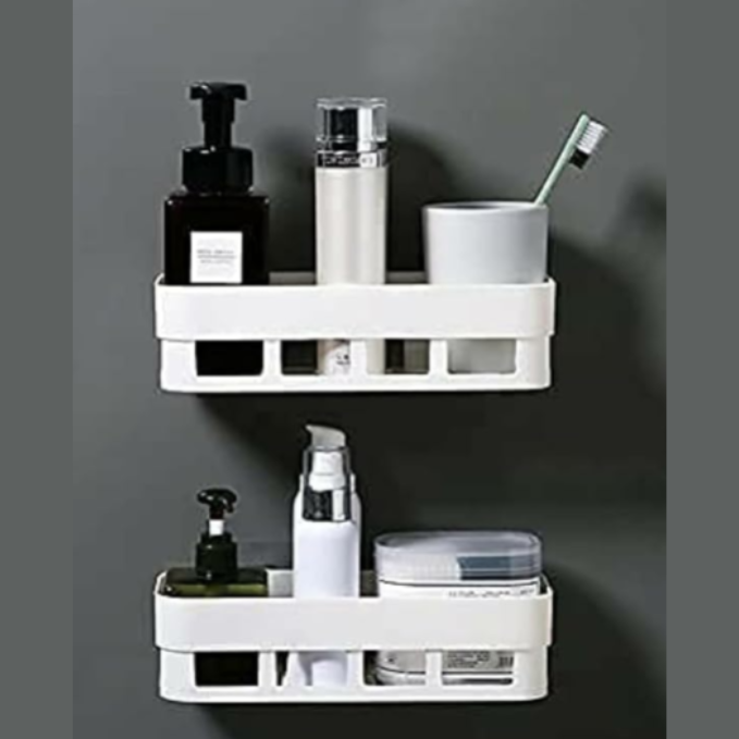 Wall-Mounted Bathroom Shelf – Space-Saving Storage Rack (Random color - Pack of 1)