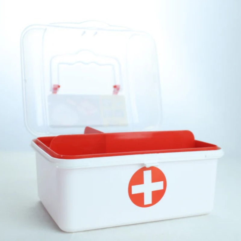 First Aid Mini Medicine Kit Box – Portable Medical Storage Organizer for Travel, Home & Office (Pack of 1)