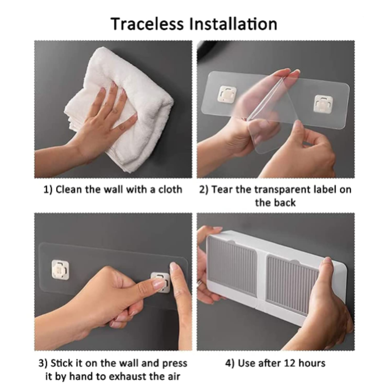 2 Grid Soap Tray Holder for Bathroom – Wall Mounted Soap Dish with Lid for Wash Basin (Random color-Pack of 1)