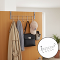 Stainless Steel Hook Hanger with 5 Hooks – Space Saving Organizer for Kitchen, Bathroom & Home Essentials