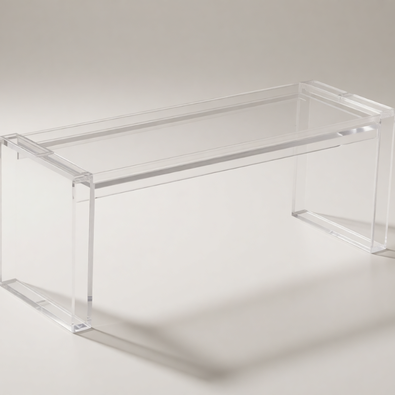 Transparent Stackable Desktop Storage Rack – Multi-Purpose Organizer for Office, Makeup & Home (Pack of 1)