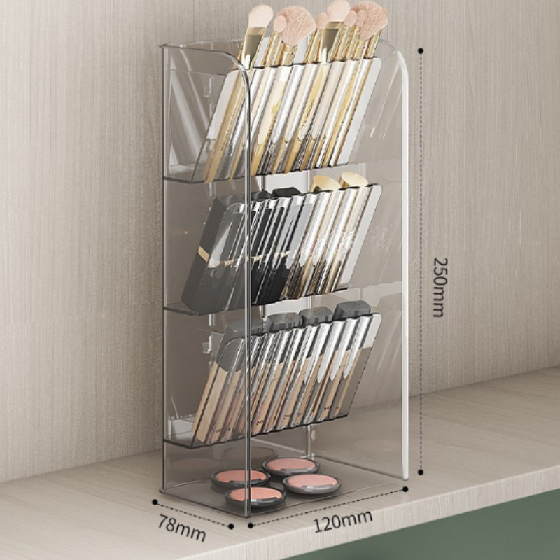 Multipurpose 3-Compartment Storage Box – Transparent Organizer for Home & Office