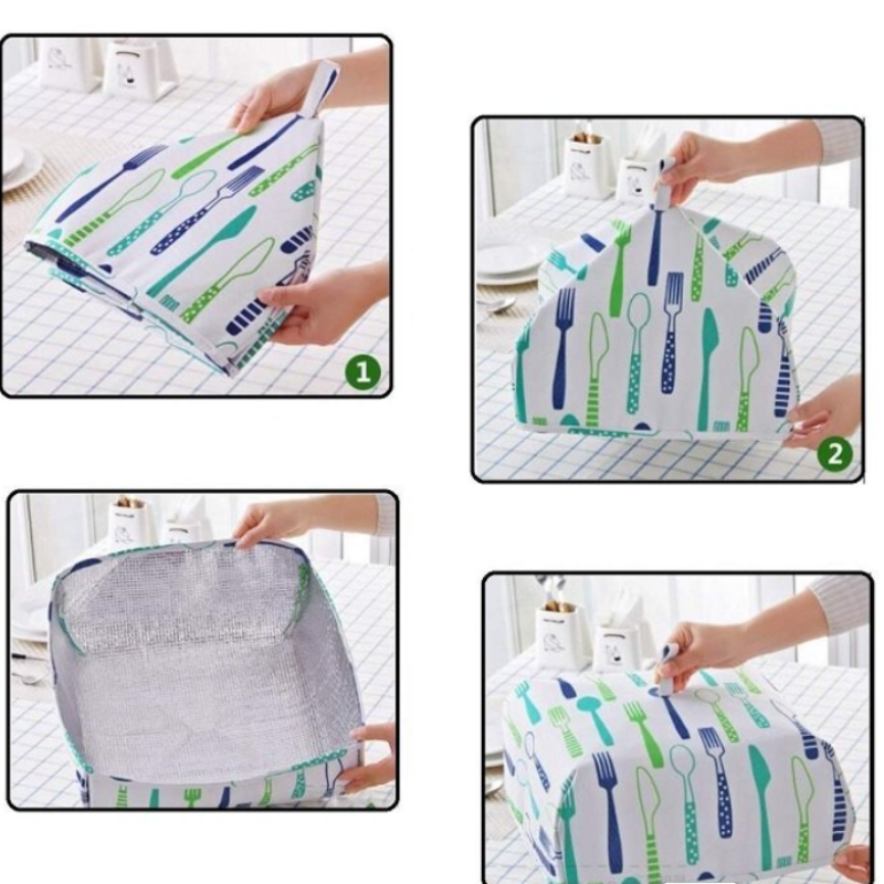Insulated Food Cover | Foldable Thermal Food Cover for Roti, Chapati & Meals | Keeps Food Warm & Fresh (Random Print-Pack of 1)