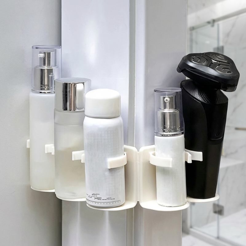 5 Slot Multipurpose Wall Mounted Storage Rack – Bathroom Amenities & Accessories Organizer