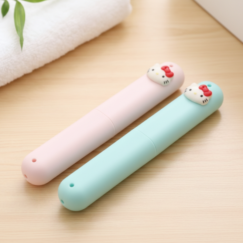 3 Pcs Hello Kitty Toothbrush Cover | Cute Cartoon Toothbrush Cover | Travel Hygiene Toothbrush Protector (Random Colors)