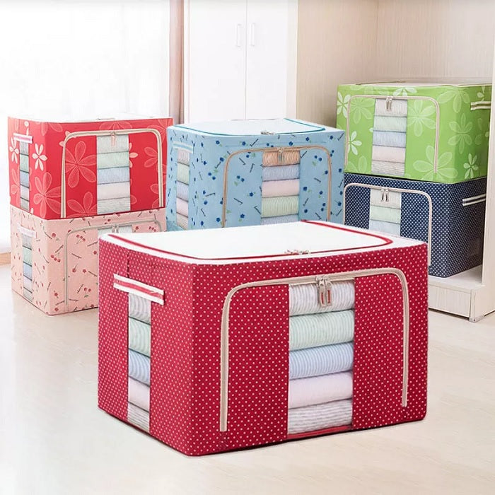 66L Large Storage Box – Durable Plastic Organizer with Lid for Home, Office & Garage (Random Colour-Pack of 1)