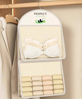 Double Layer Hanging Undergarment Storage Mesh Bag, Multipurpose Clothespin Bag with Hanger, Hanging Storage Mesh Bag for Home Over The Door