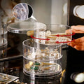3-Layer Rotating Jewelry Storage Box –  Round Organizer for Rings, Earrings, and Accessories