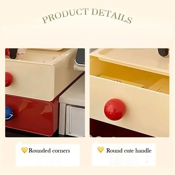 Large Capacity Desk Organizer Box (Random Design) - 1 Pc