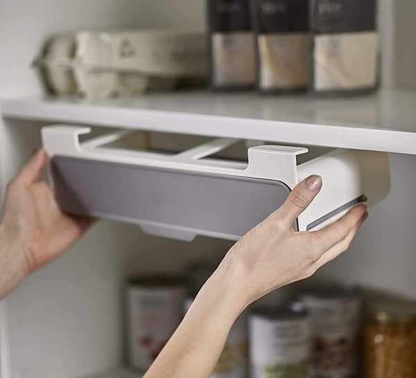 Wall Mounted Under Shelf Rack With 6pcs Bottle