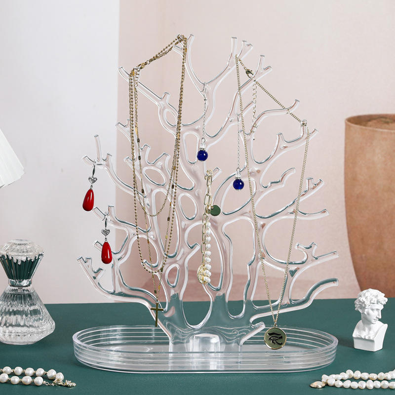 Elegant Coral Jewelry Rack – Stylish Organizer for Necklaces & Earrings