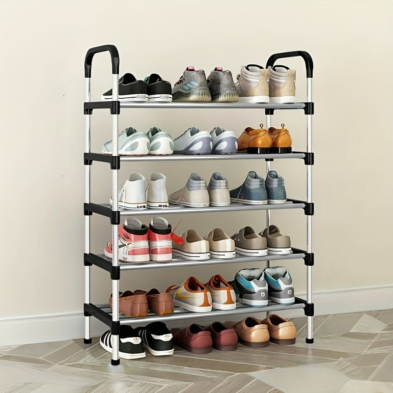 5-Layer Iron Alloy Shoe Organizer – Sturdy, Space-Saving Storage Shelf for Home, Closet & Entryway