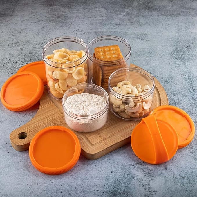 4-in-1 Modular Dry Fruit & Snack Storage Container – Airtight, Stackable Jars with Handle for Home & Travel (Pack of 1)