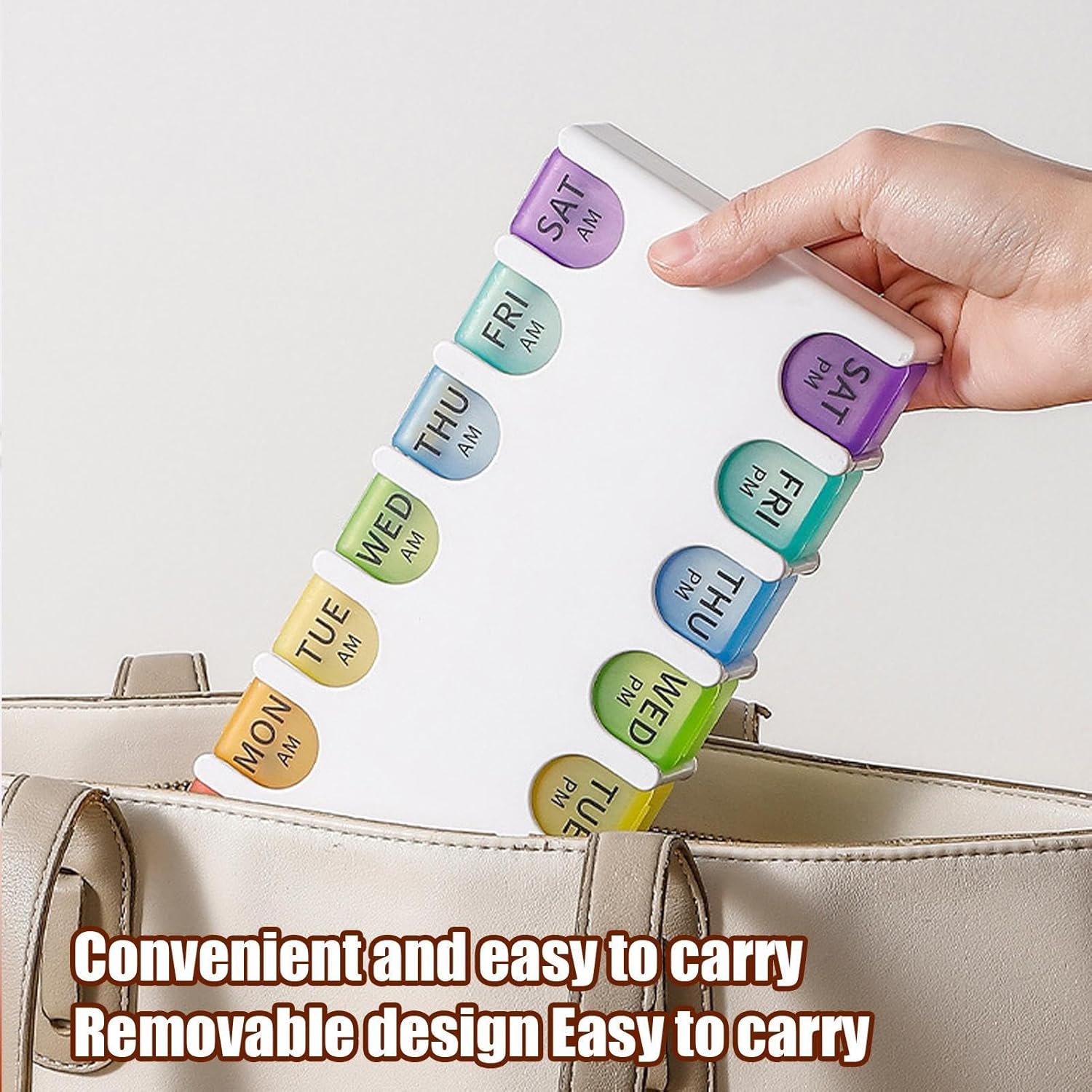 Travel Pill Organizer – 7-Day Moisture-Proof Weekly Medicine Case | Portable Pill Box for Home, Travel, Office & Gym Use